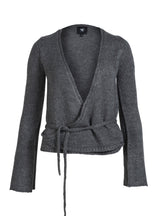 ALEXA Wickel-Jacke Strick - grau