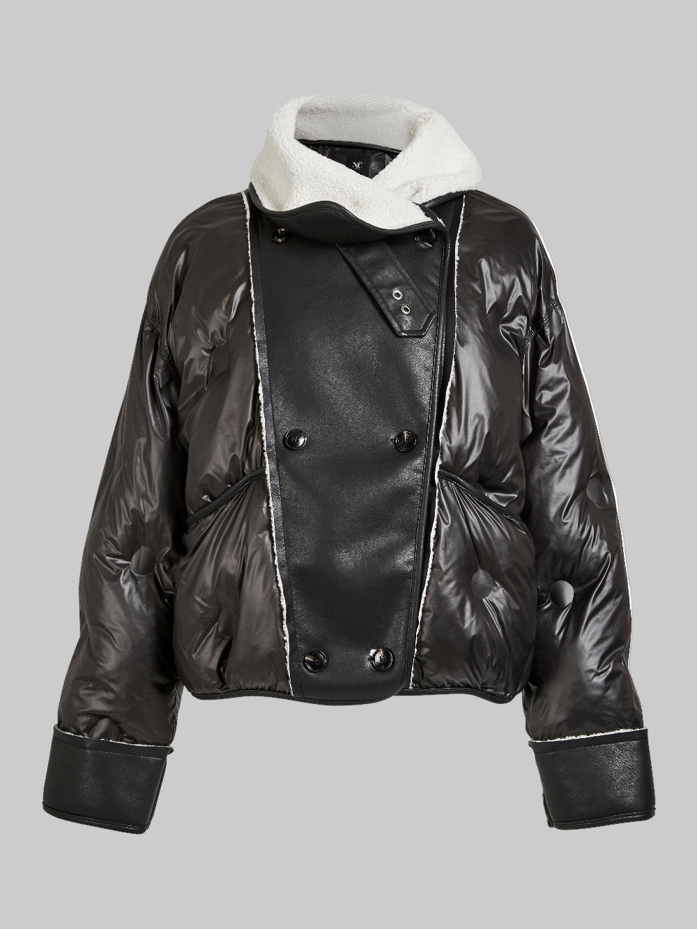 ARISA Stepp-Jacke mit Teddy Kragen schwarz