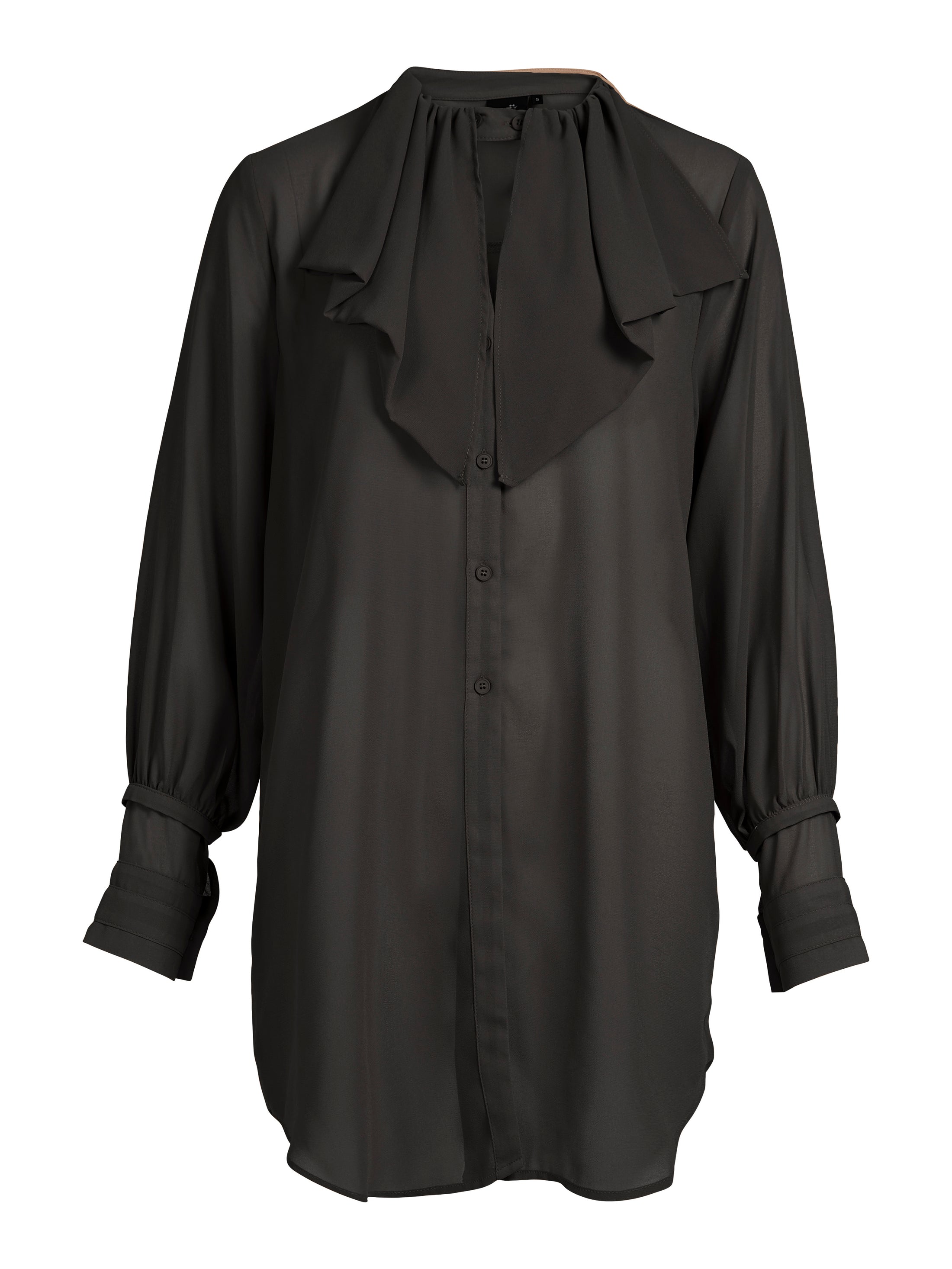 ASTRID lange Bluse schwarz