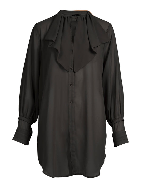 ASTRID lange Bluse schwarz