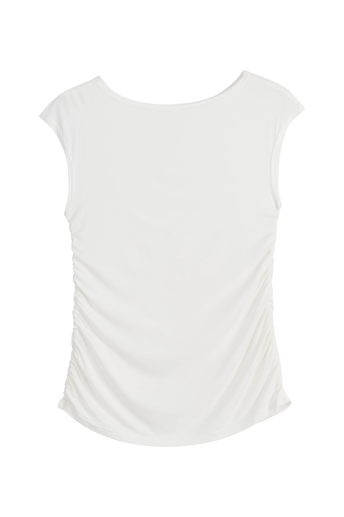 Ärmelloses Bambus Shirt Damen ALORA – Weiß | BYPIAS