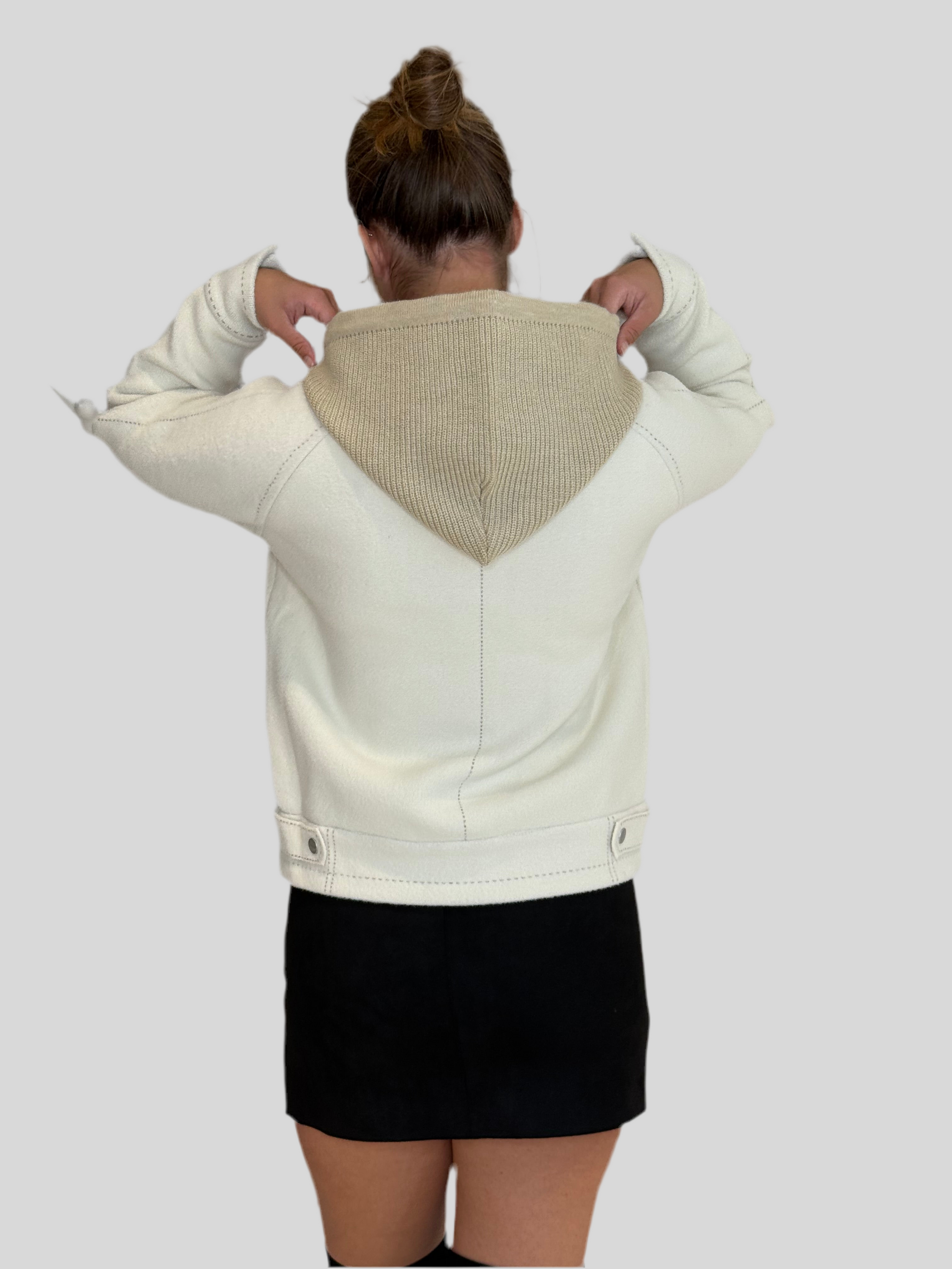 ERIC Kapuzenjacke off-white