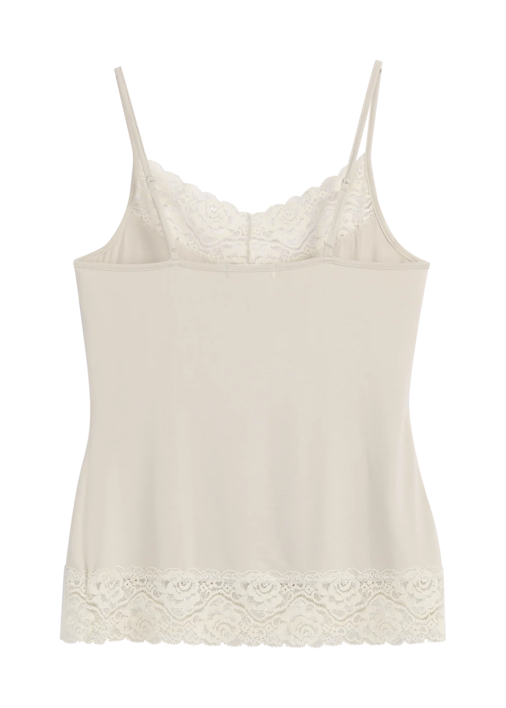 Bamboo Lace JOLINE Top mit Spitze - beige
