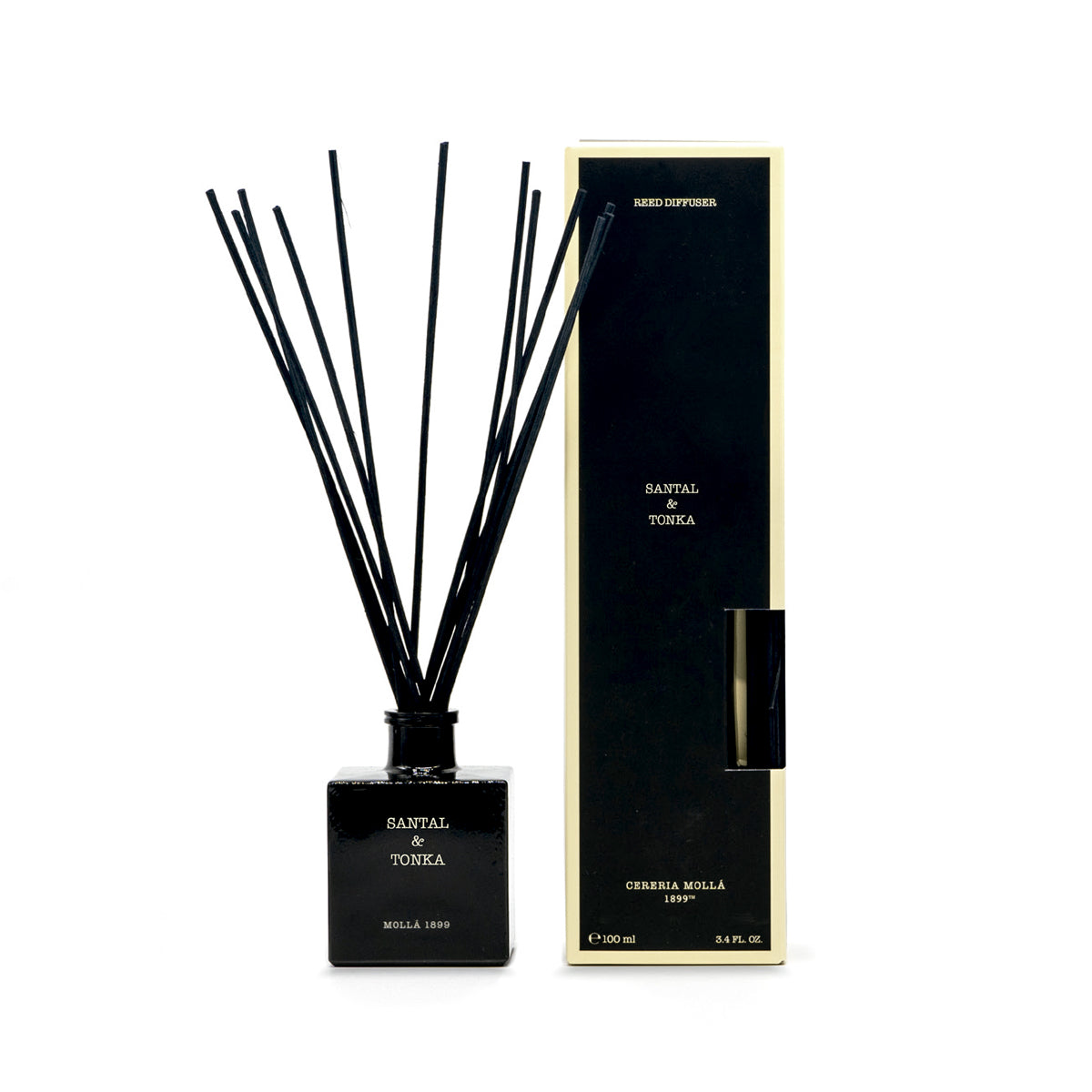 SANTAL ET TONKA - Diffuseur à roseaux Premium 100 ml