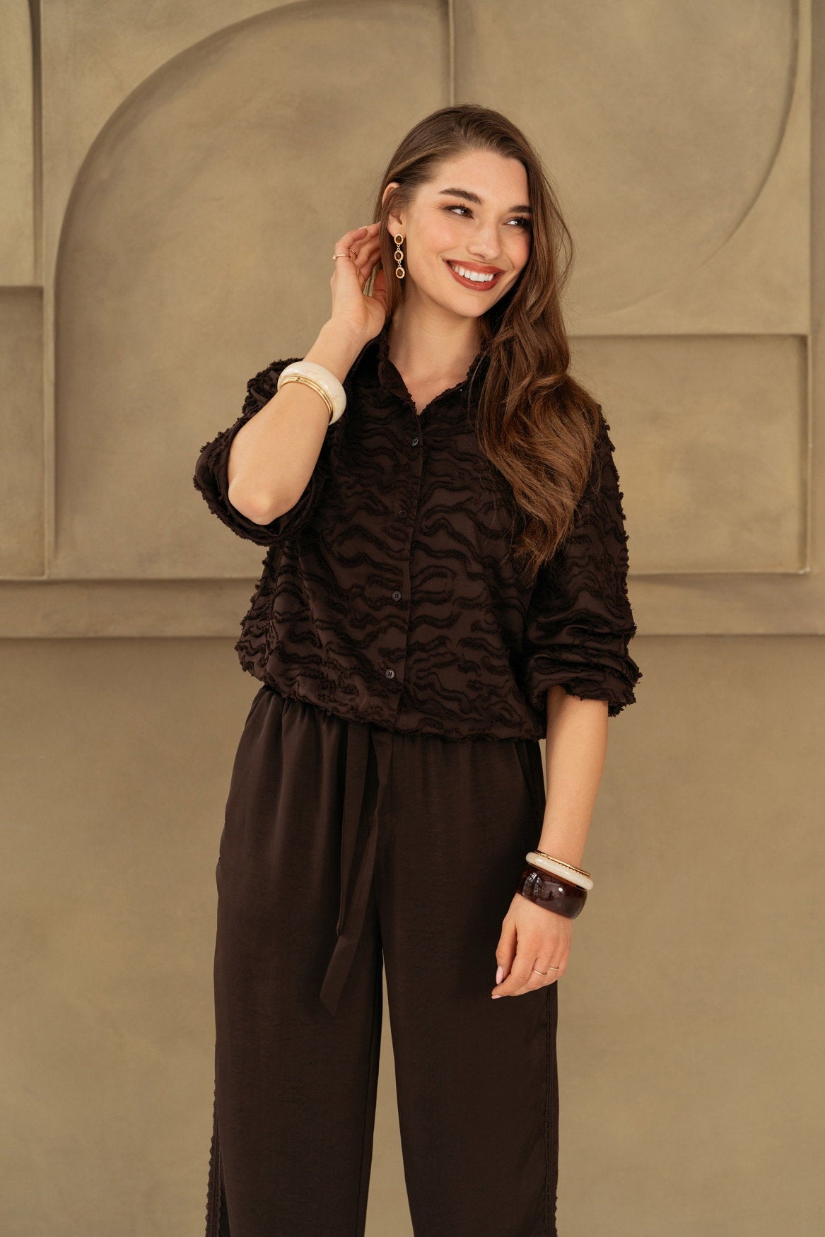 &Co Woman Bluse WENDELIEN Schokobraun