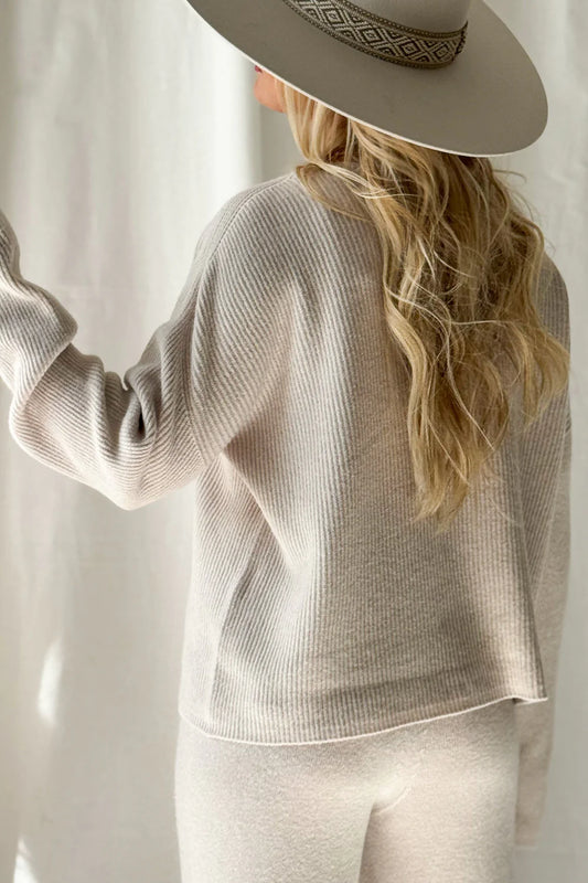 CUTIE Pulli Feinripp - beige