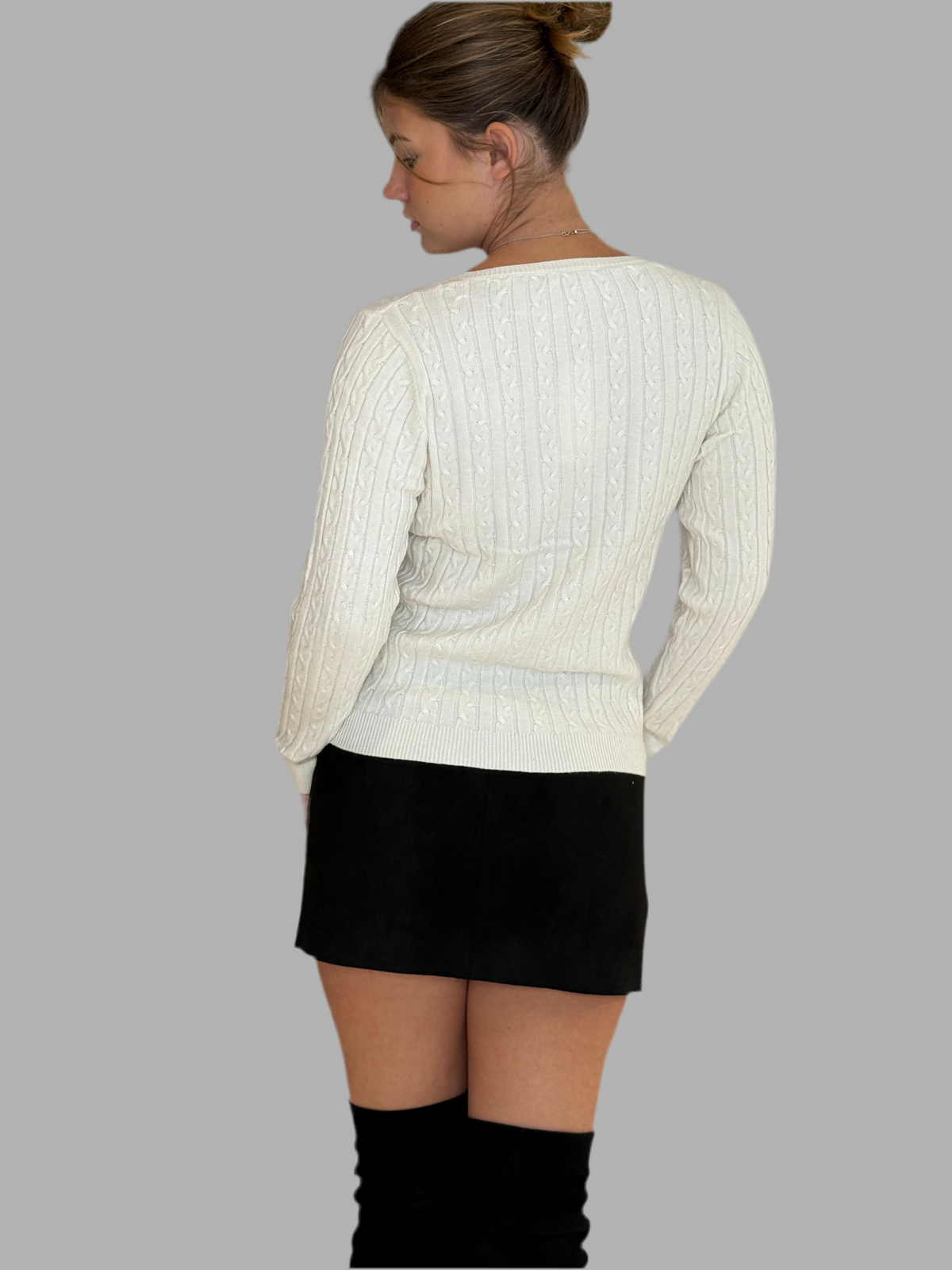 Mini-jupe MIRI aspect daim noir