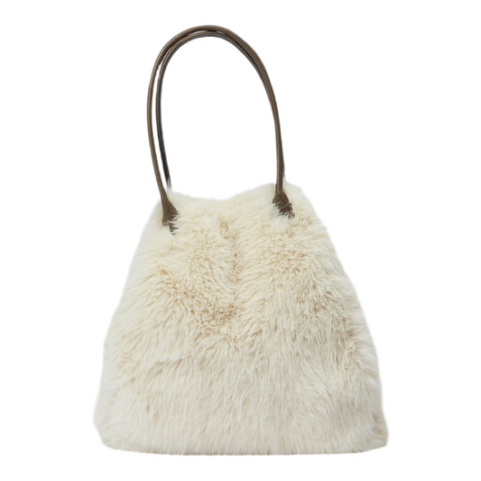 CHRISSY - Furry Bag - off white