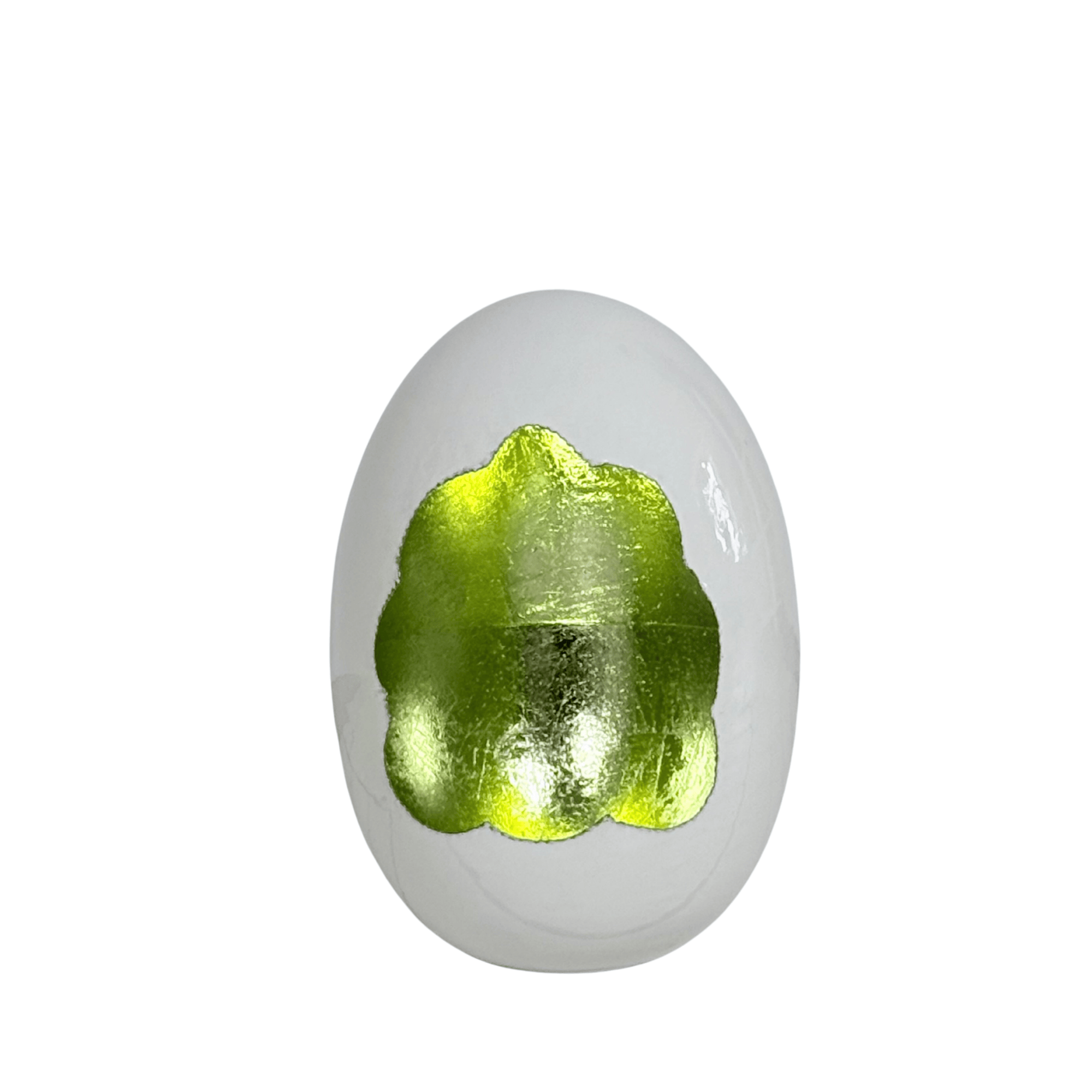 Cor Mulder Deko-Ei Weiß/Grün – modernes Designobjekt