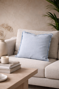 Bild in Galerie laden, Kissenbezug DANNY aus Polyester – Baby Blau 50x50 cm
