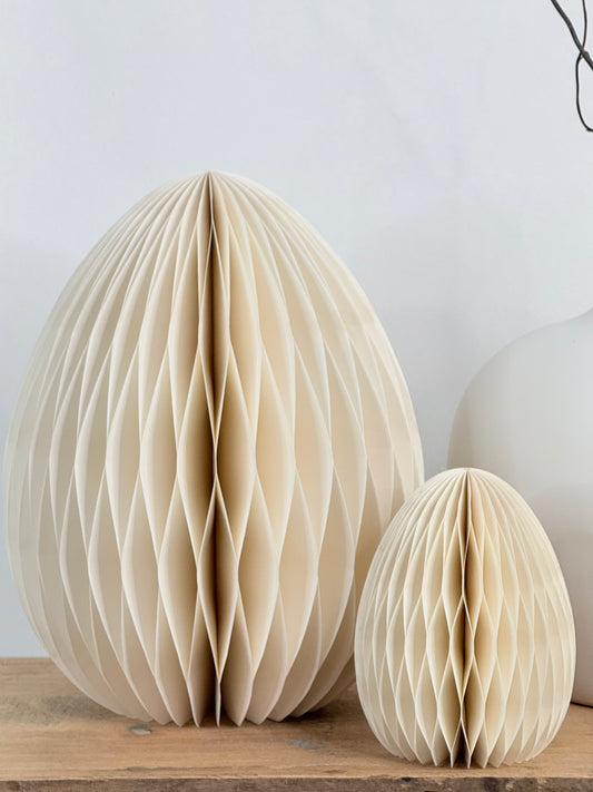 Papier-Ei Honeycombs - Weiß | diverse Größen Osterdeko