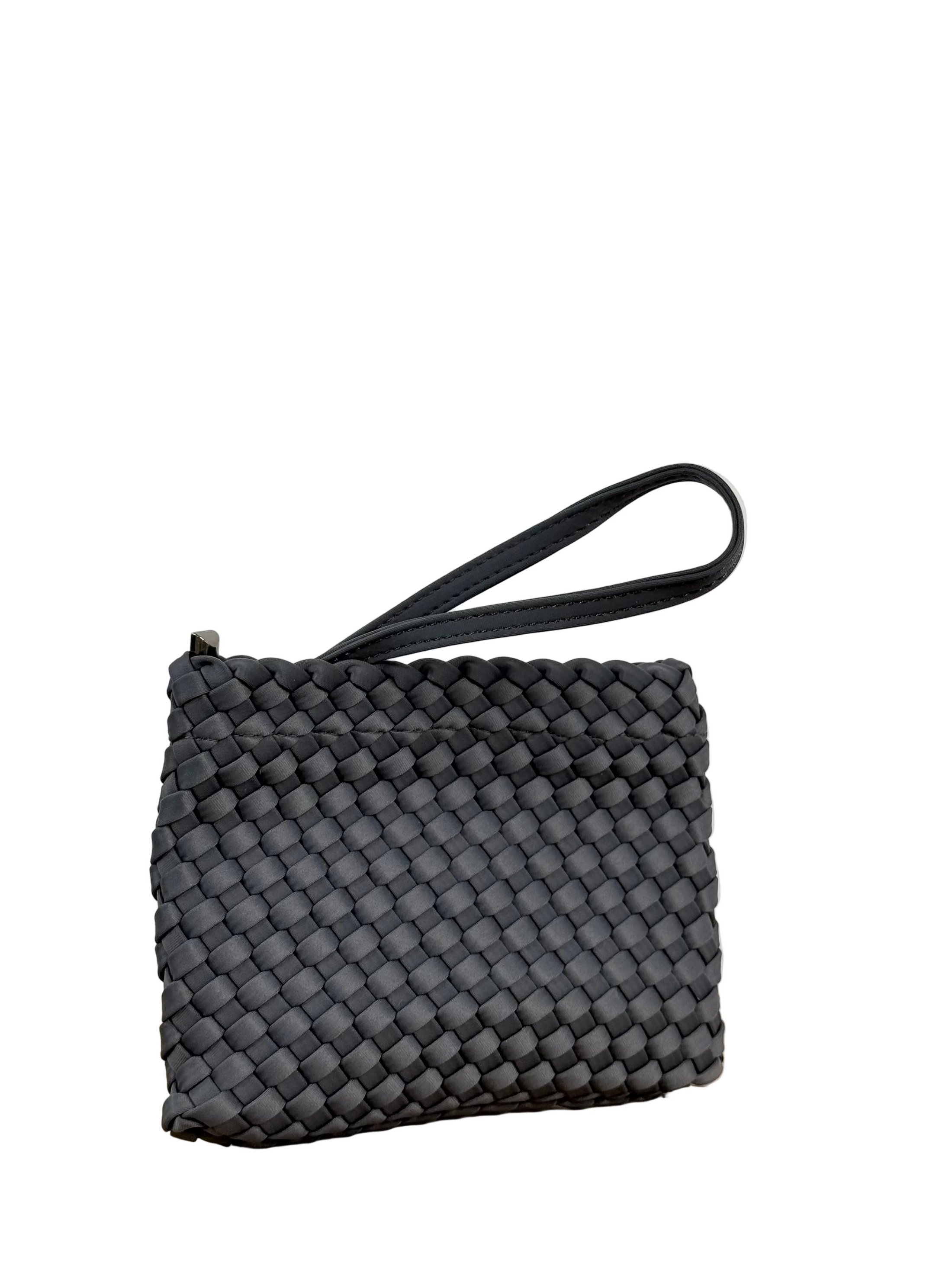 Neopren kleine Handtasche mit Schulterriemen - Grau