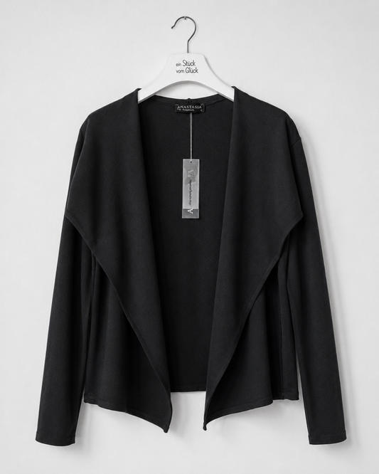 ANASTASIA Kurzjacke HERA aus Baumwoll-Stretch – Schwarz
