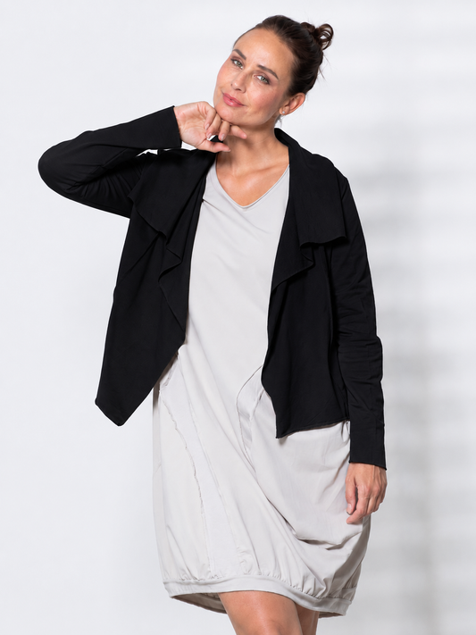 ANASTASIA Kurzjacke HERA aus Baumwoll-Stretch – Schwarz
