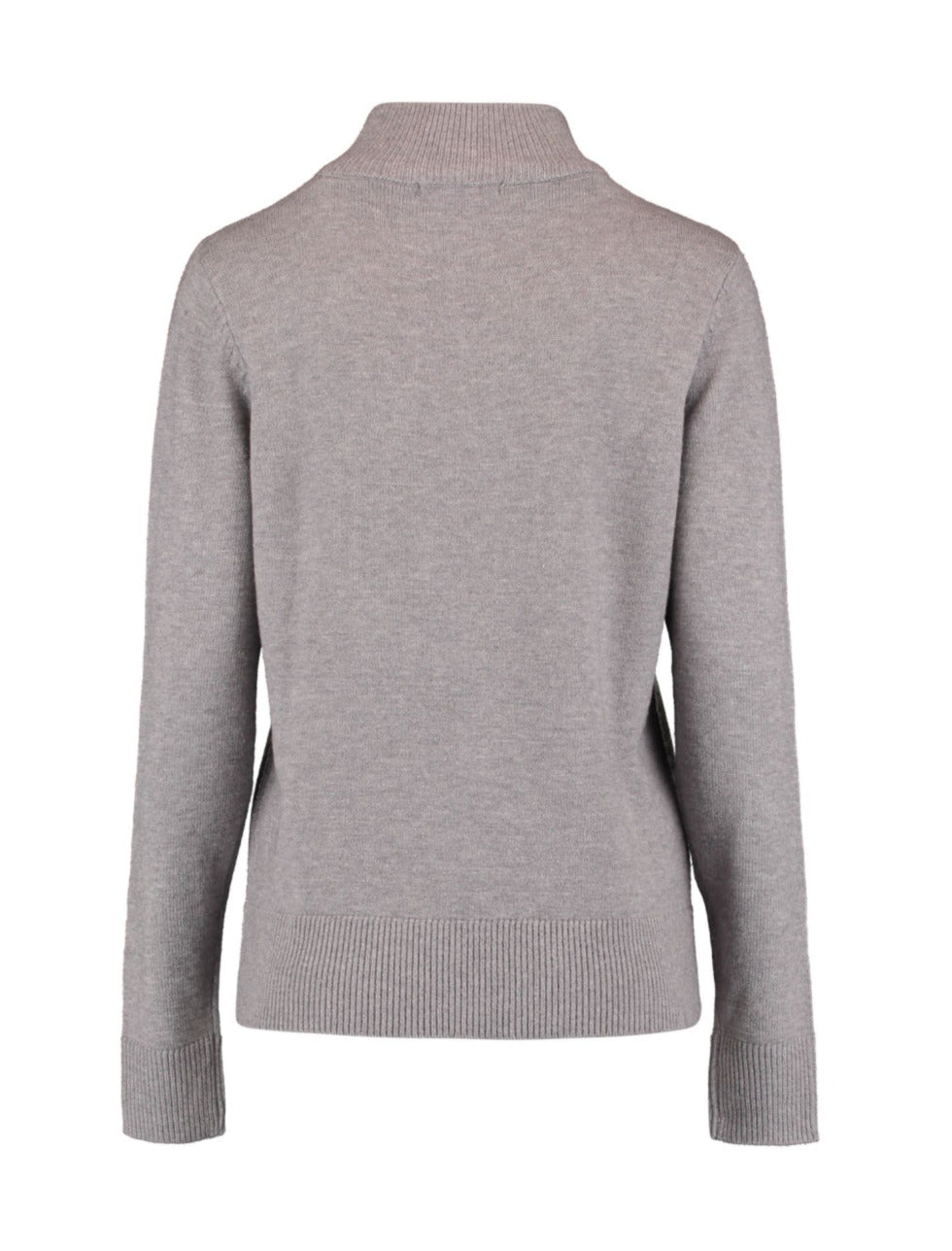 MONA Stehkragen-Pullover grau