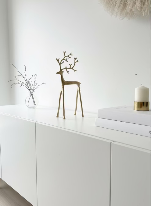 Hirsch Figur gold