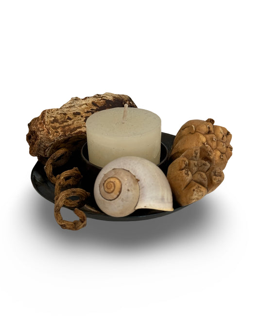 Kerzenteller aus recyceltem Stahl