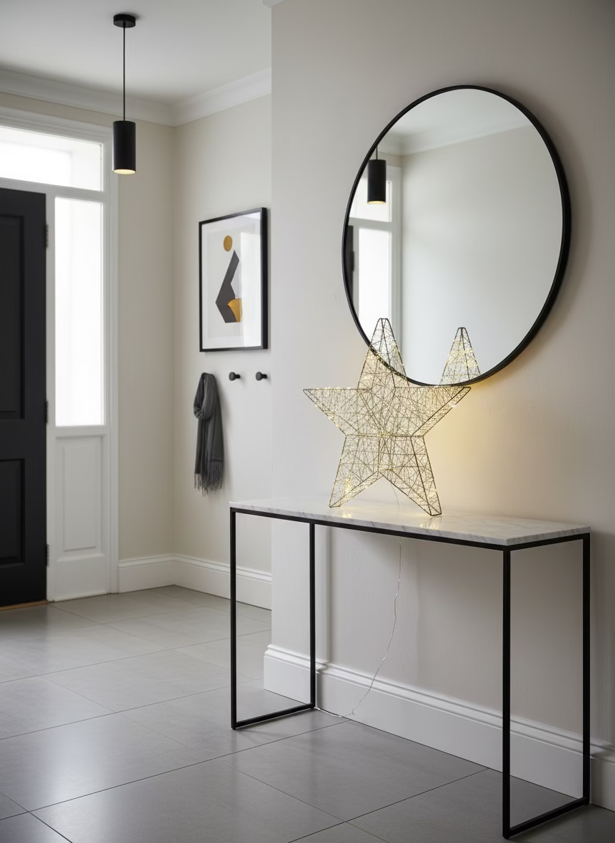 LED-Stern zum Stellen | 60 cm | 720 LEDs warmweiß | golden Twist | mit Timer