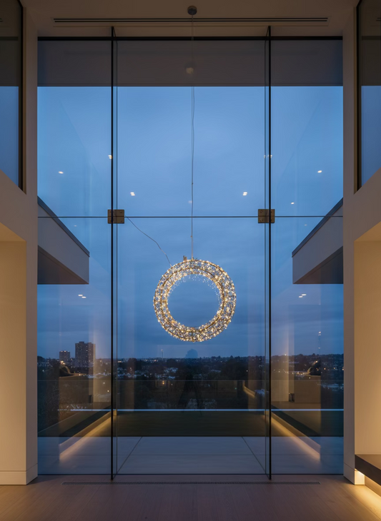 LED-Kranz Ø 50cm - gold - mit Timer