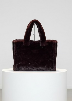 MEGA Felltasche XXL bordeaux Kunstfell