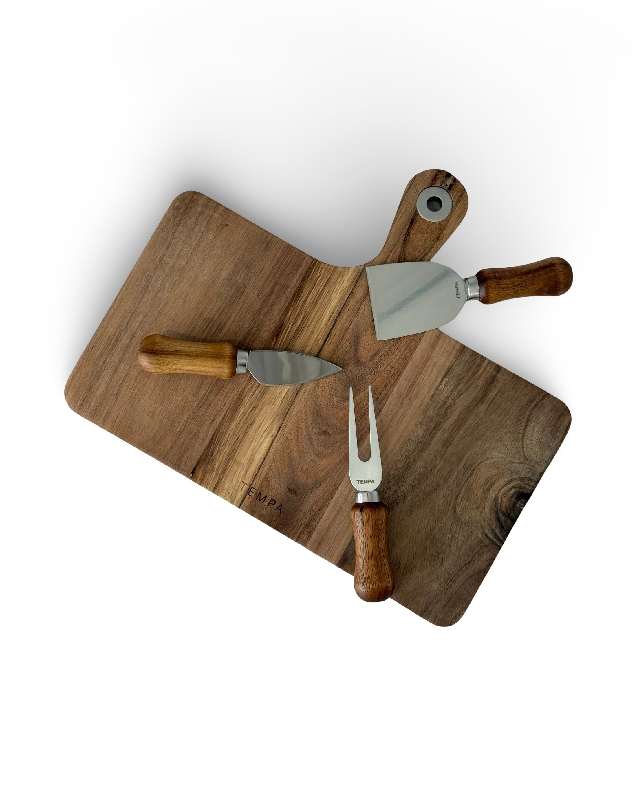 Käsemesser Besteck 3-teilig mit Servierbrett