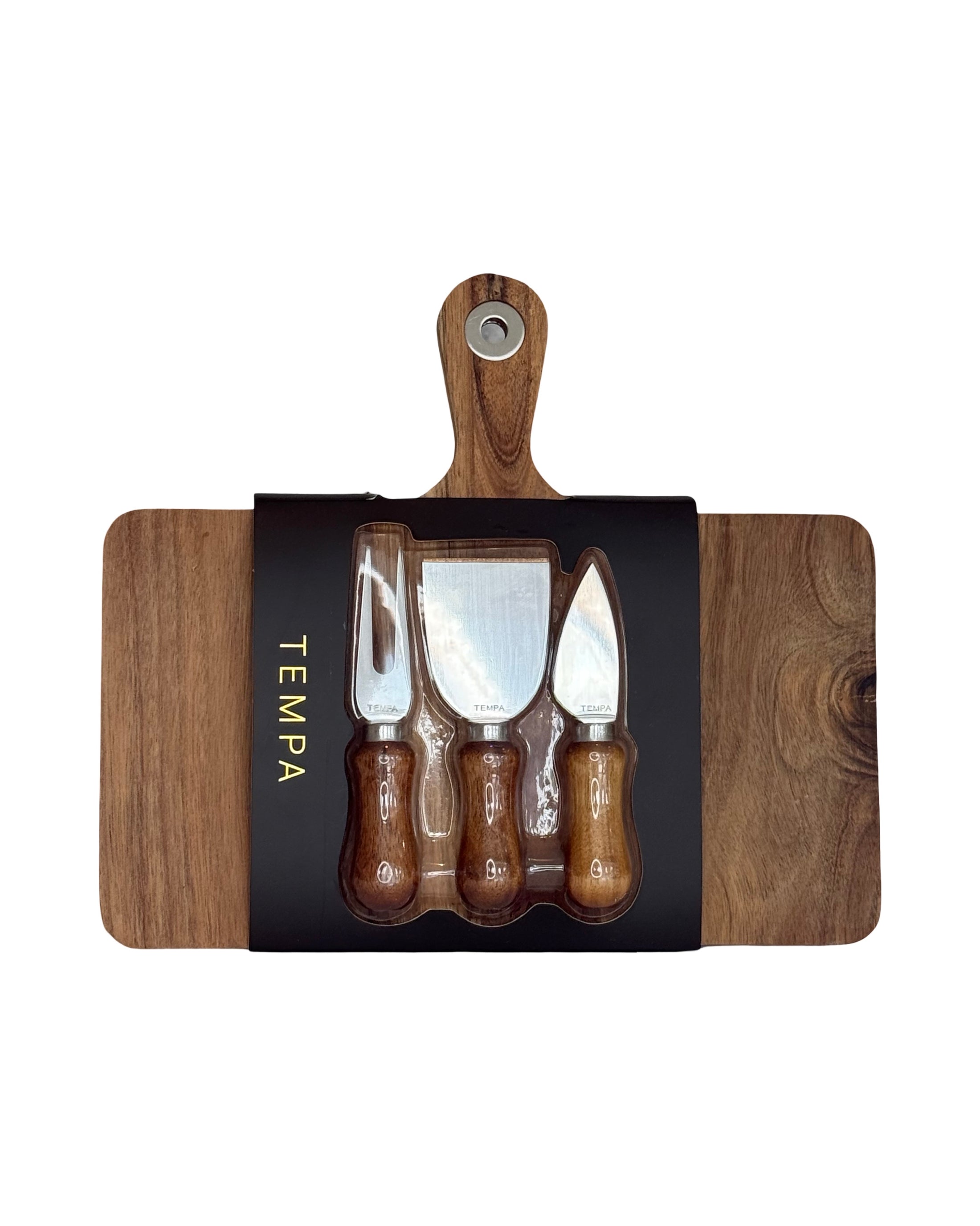 Käsemesser Besteck 3-teilig mit Servierbrett