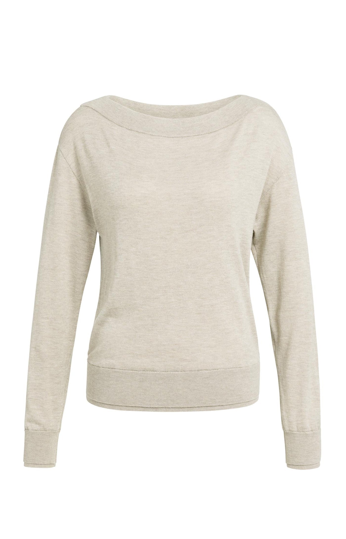 YAYA Feinstrickpullover mit Kaschmir & U-Boot-Ausschnitt