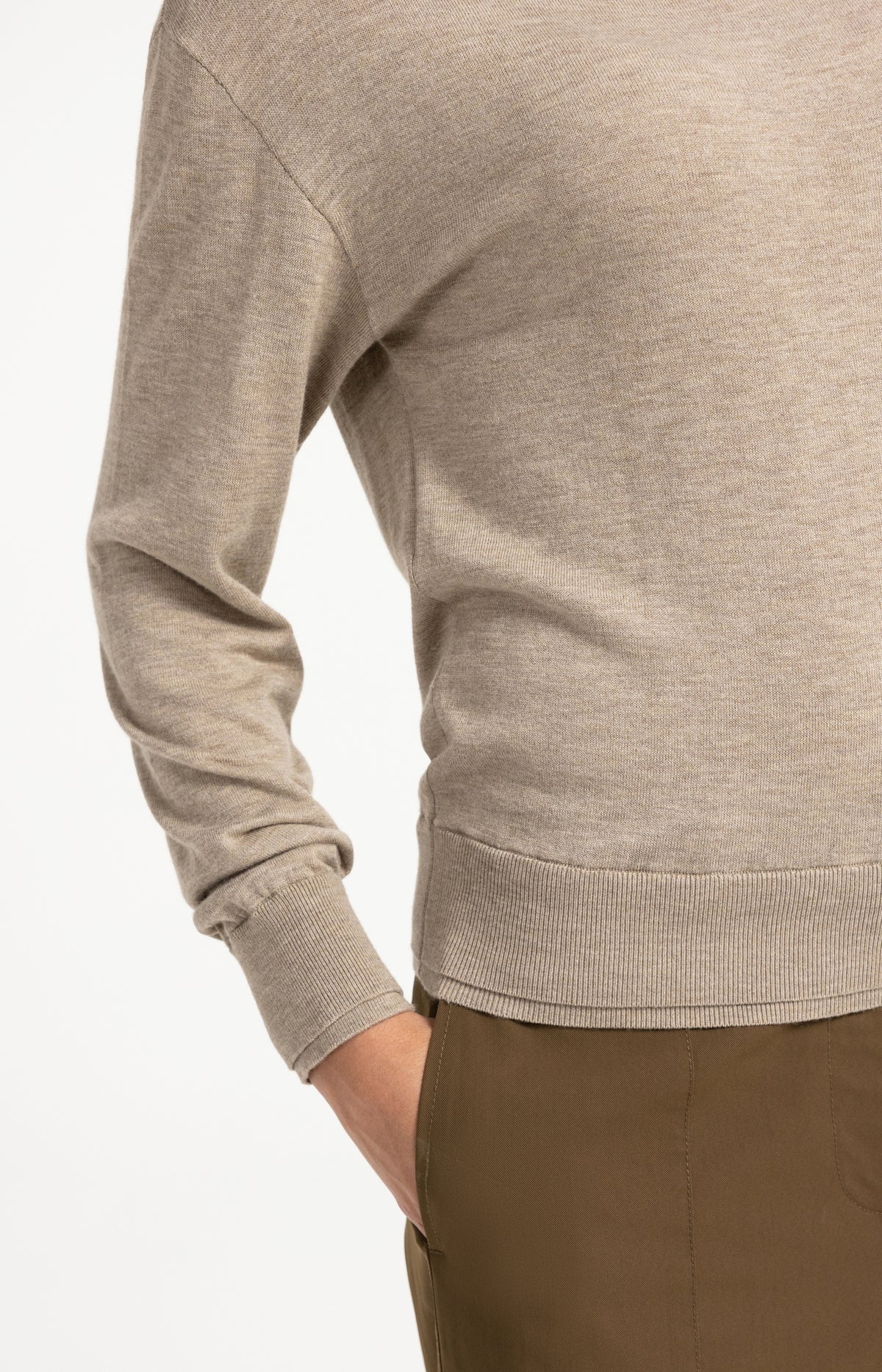YAYA Feinstrickpullover mit Kaschmir & U-Boot-Ausschnitt