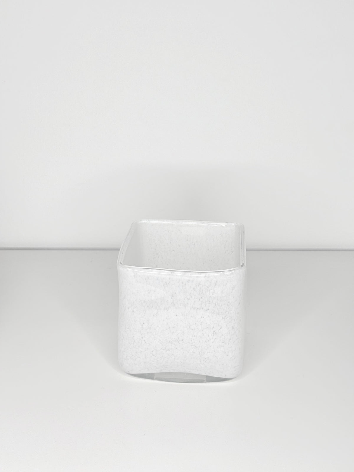 SQUARE Glass Vase Decoration - white