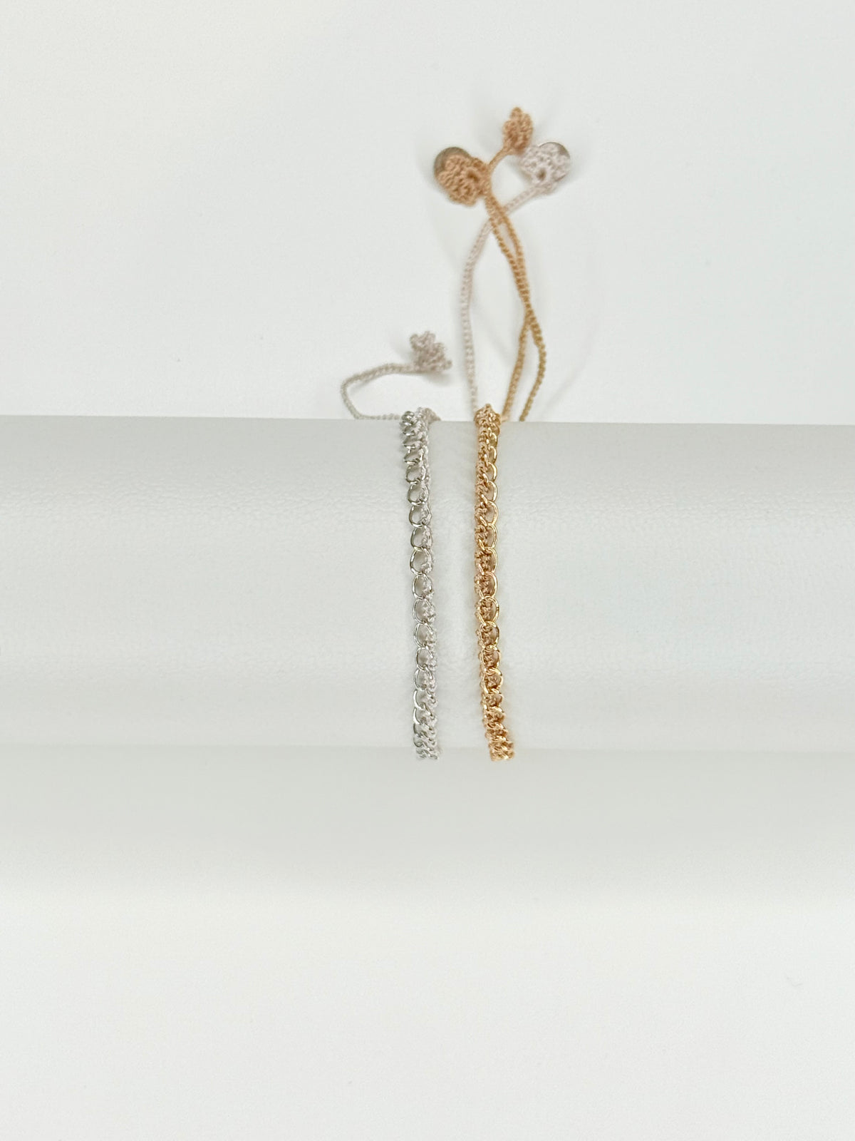 FINE CHAIN - Braccialetto filigranato in argento rodiato