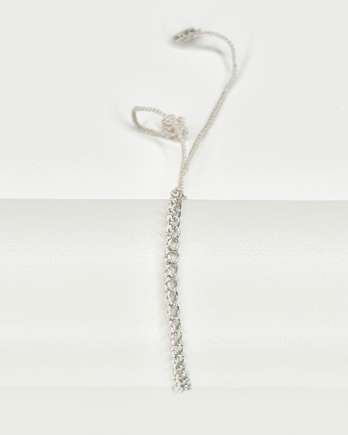 FINE CHAIN - Braccialetto filigranato in argento rodiato