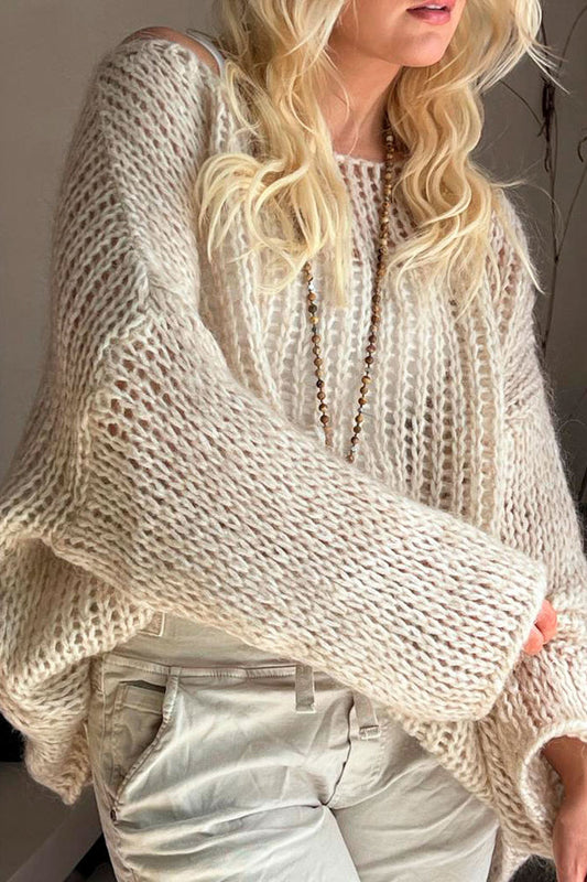 Strickpulli beige