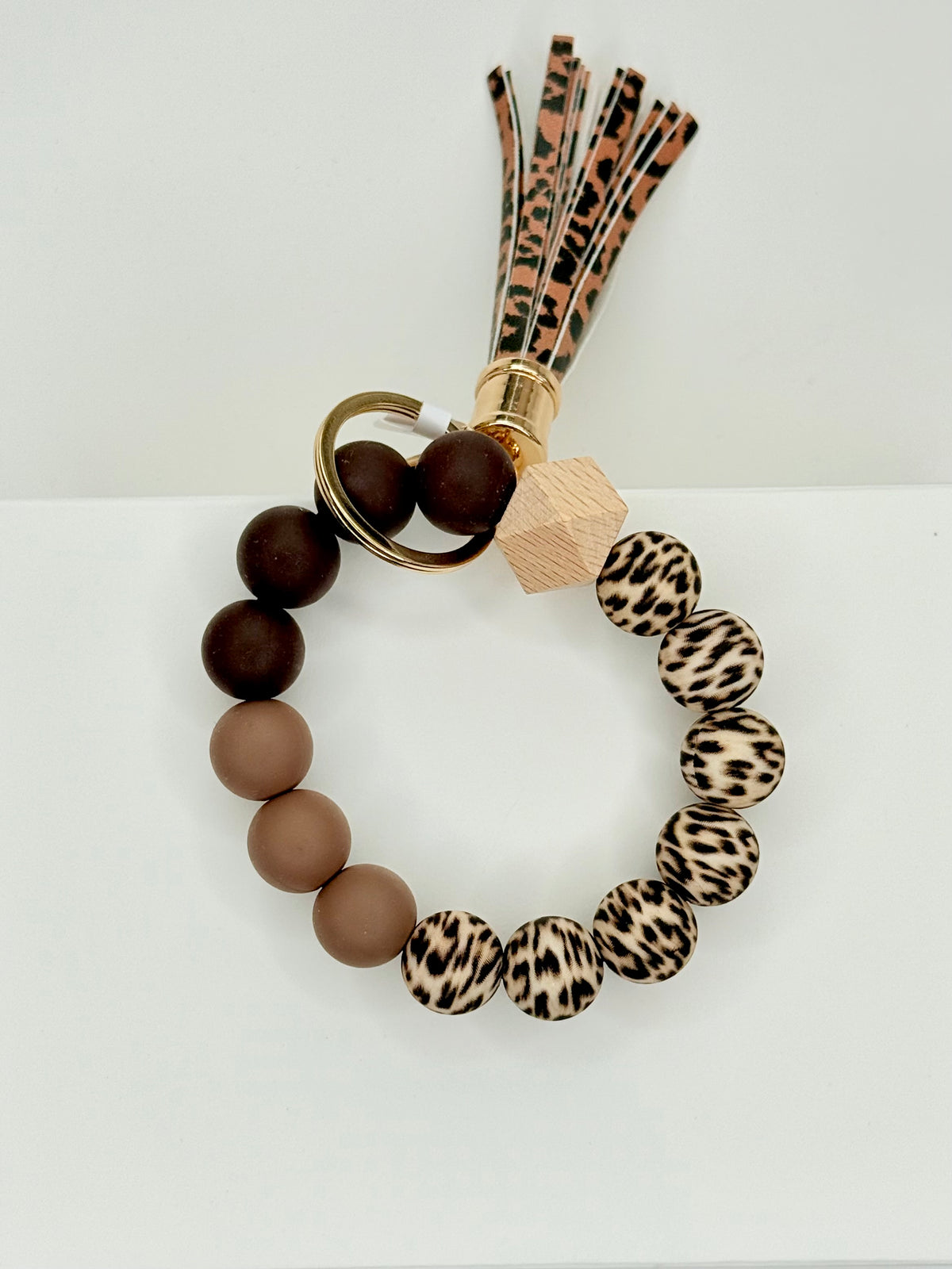Portachiavi in SILICONE - Leo nero / marrone