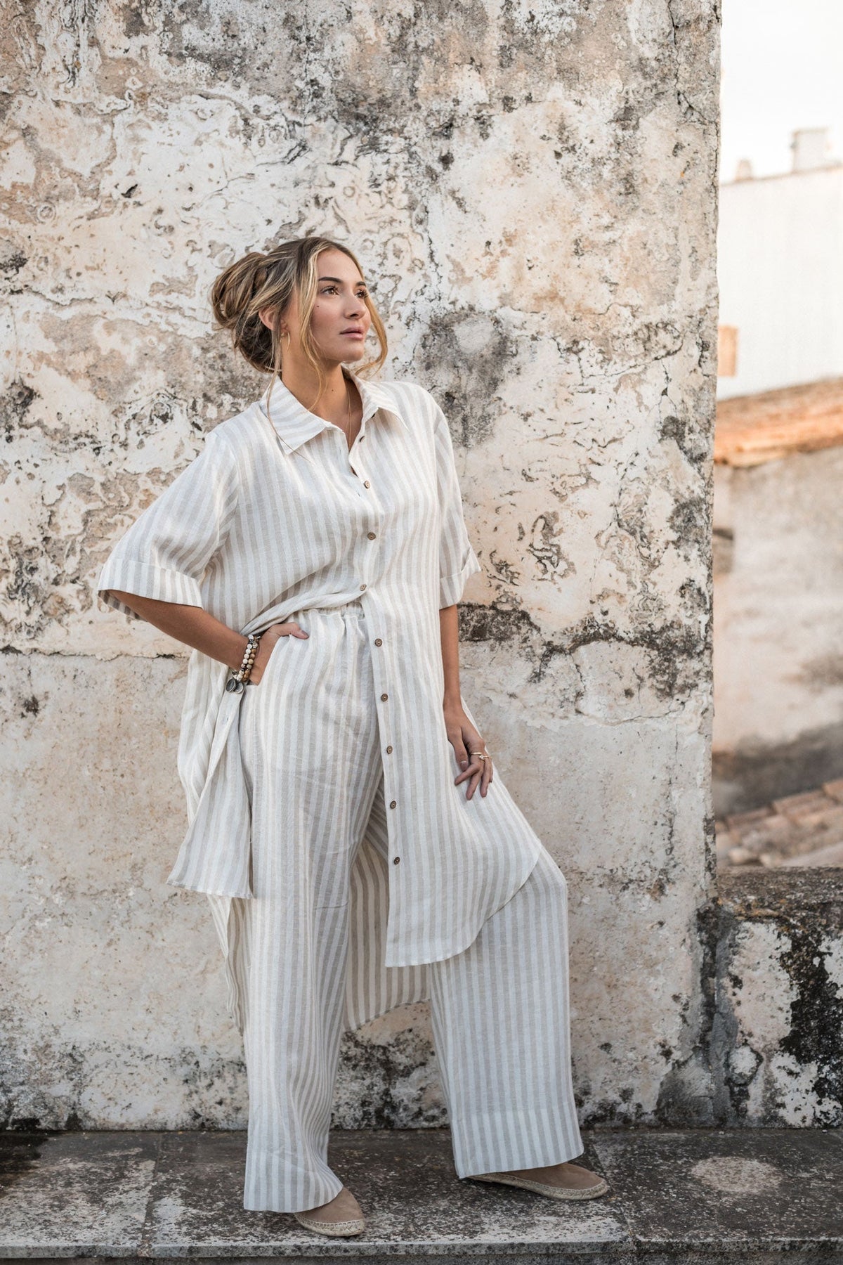 NETTIE Hemdblusenkleid aus reinem Leinen