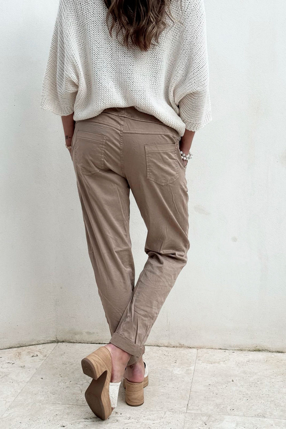CASUAL TENCEL Jogger - taupe - Lyocell
