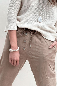 CASUAL TENCEL Jogger - taupe - Lyocell