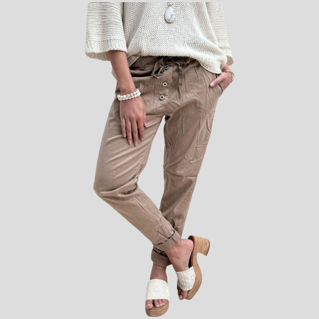 CASUAL TENCEL Jogger - taupe - Lyocell