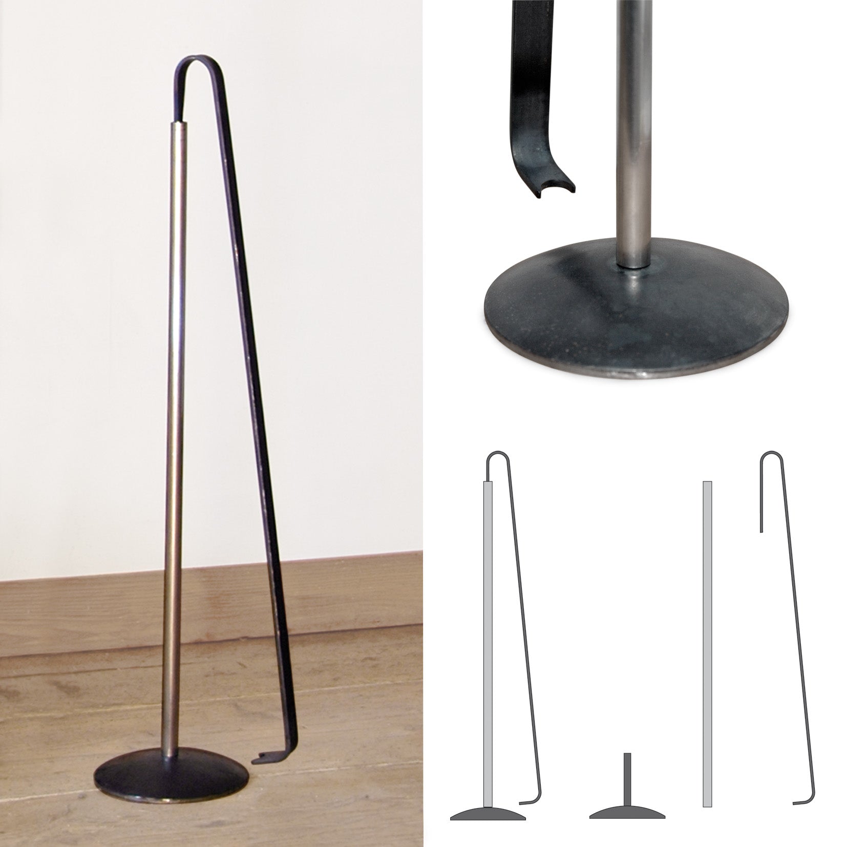 Kaminbesteck - Schürhaken und Blasrohr