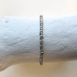 LARA Armband Quader & Metallic Glasperlen