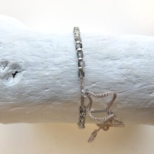 LARA Armband Quader & Metallic Glasperlen