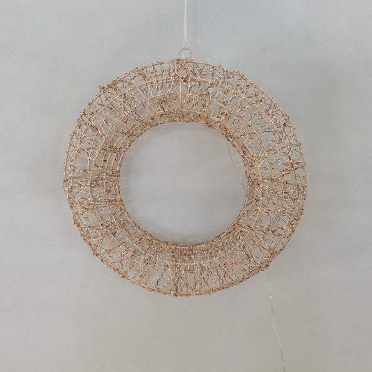 LED-Kranz Ø 38cm - gold - mit Timer