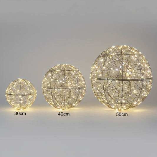 LED-Kugel | golden twist | warmweiß | mit Timer