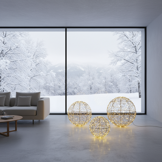 LED-Kugel | golden twist | warmweiß | mit Timer