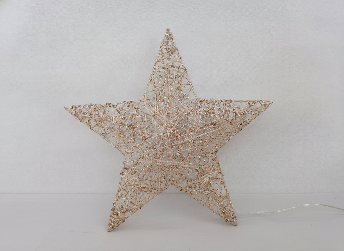 LED-Stern | warmweiß | golden Twist | mit Timer