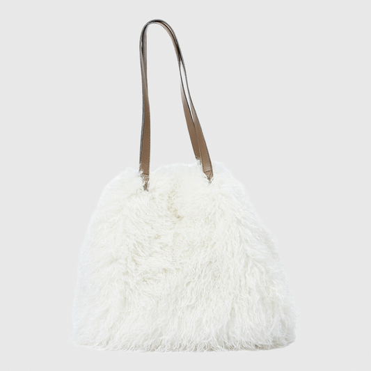 MERIA - angesagter Furry Bag im Bucket Bag Style -  Kunstfell