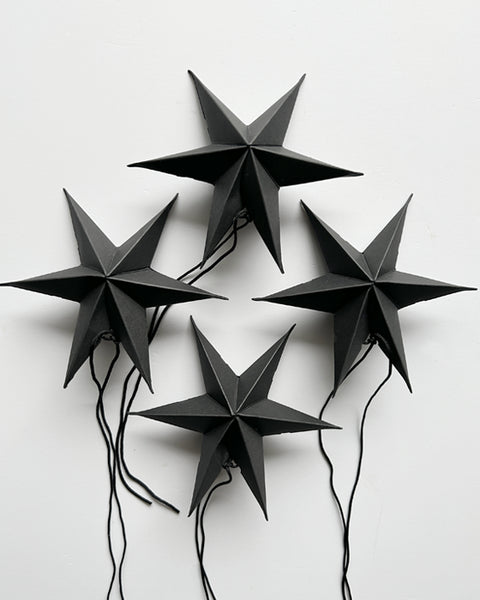 Mini Papiersterne Set mit 2 Stück | schwarz| 12 cm