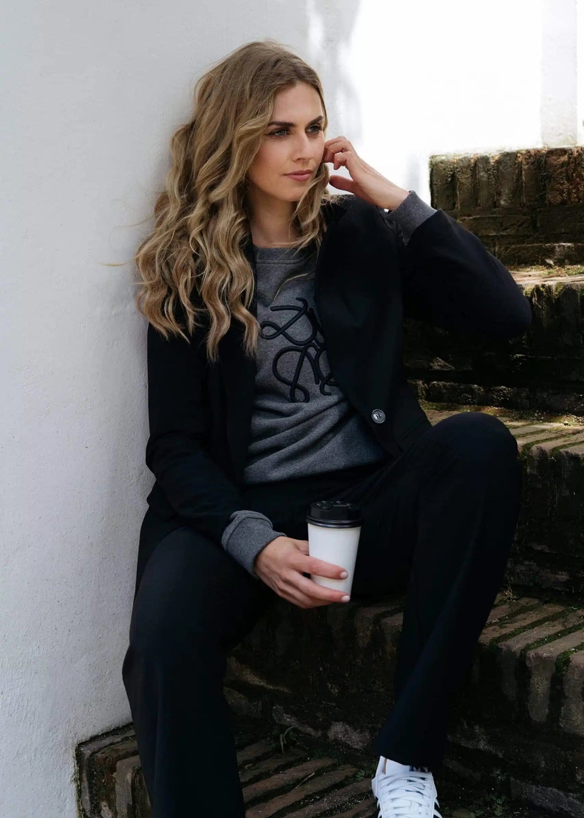 Blazer long PHILANA TRAVEL noir