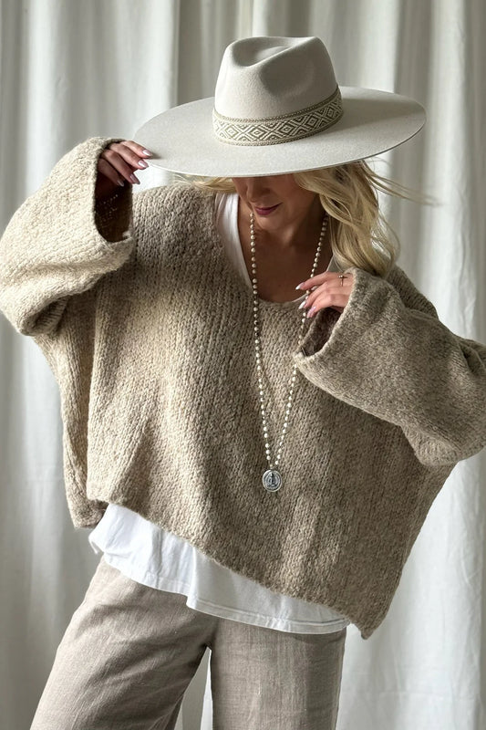 PHILO - Strick Pullover - Plüsch Beige