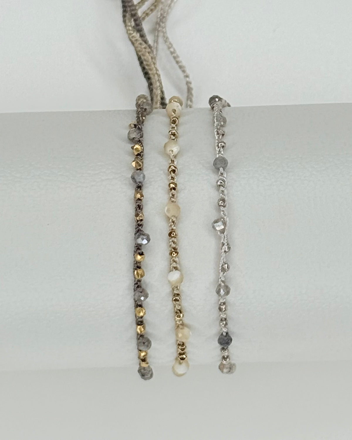 Armbänder Halbedelsteine und Vermeil Perlen