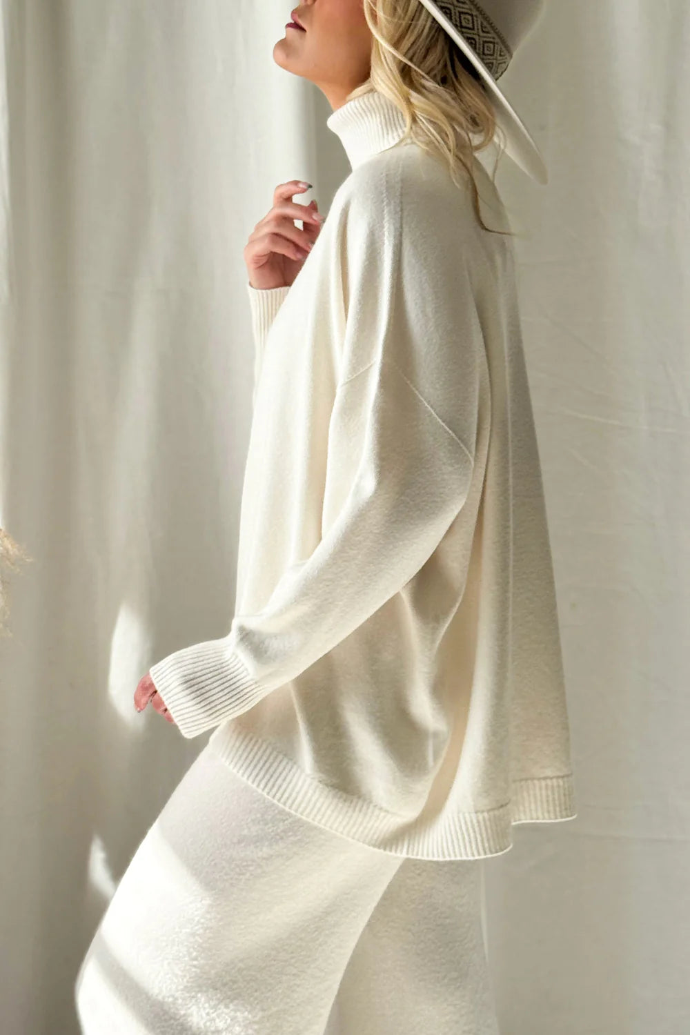 SWEET Touch Rollkragen-Pulli offwhite